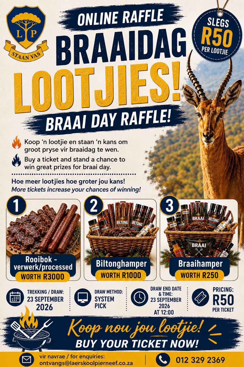 BRAAIDAG LOOTJIES/ BRAAI DAY RAFFLE!